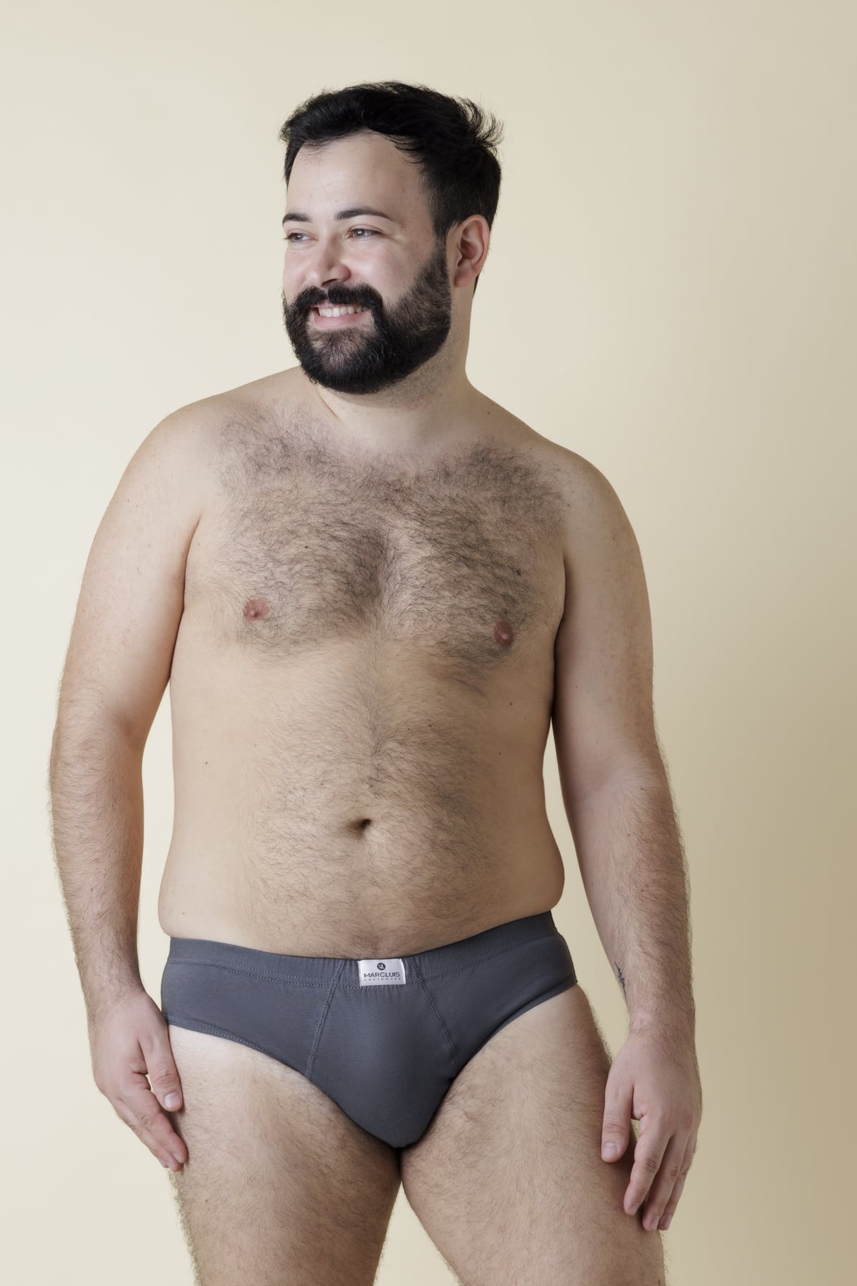 Slip Uomo Oversize Fronte Grigio