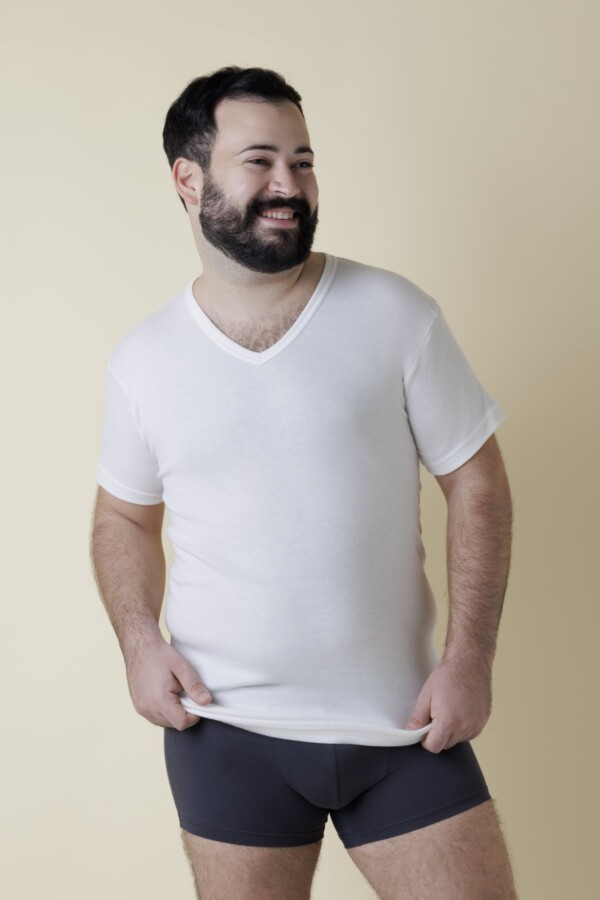 Maglia Uomo Oversize Fronte Bianco