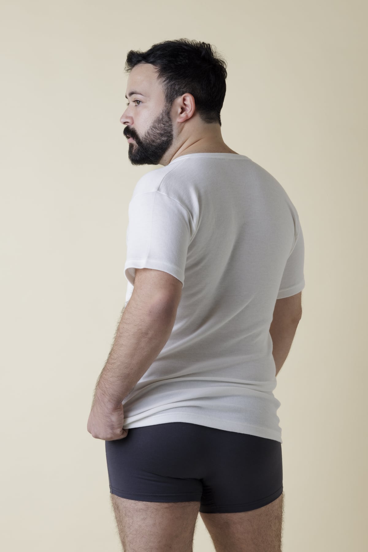 Maglia Uomo Oversize Retro Bianco