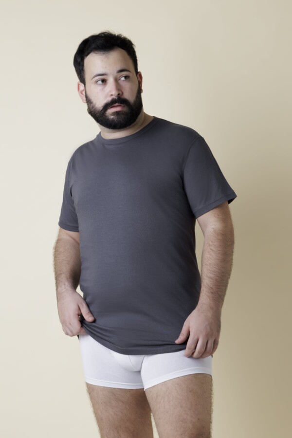 Maglia Uomo Oversize Fronte Grigio