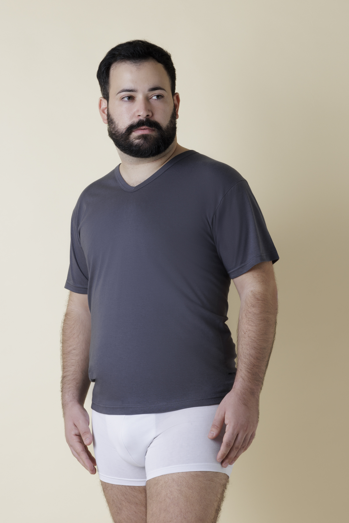 Maglia Uomo Oversize Fronte Grigio