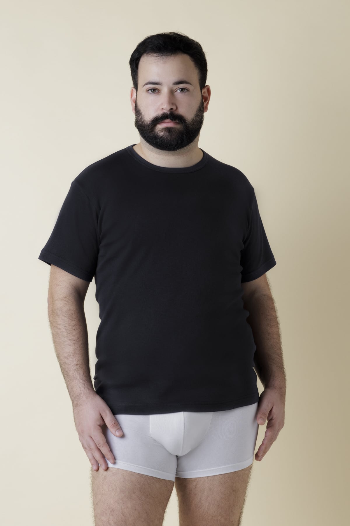 Maglia Uomo Oversize Fronte Nero