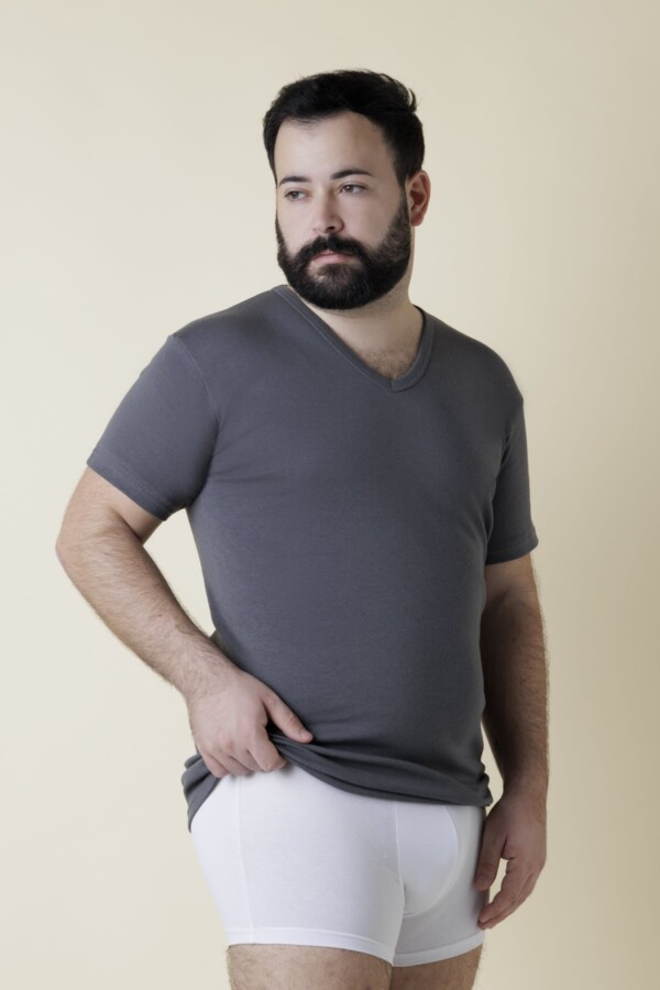 Maglia Uomo Oversize Fronte Grigio