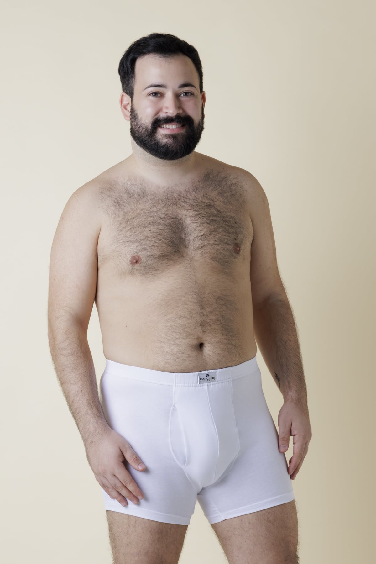 Boxer Uomo Oversize Fronte Bianco